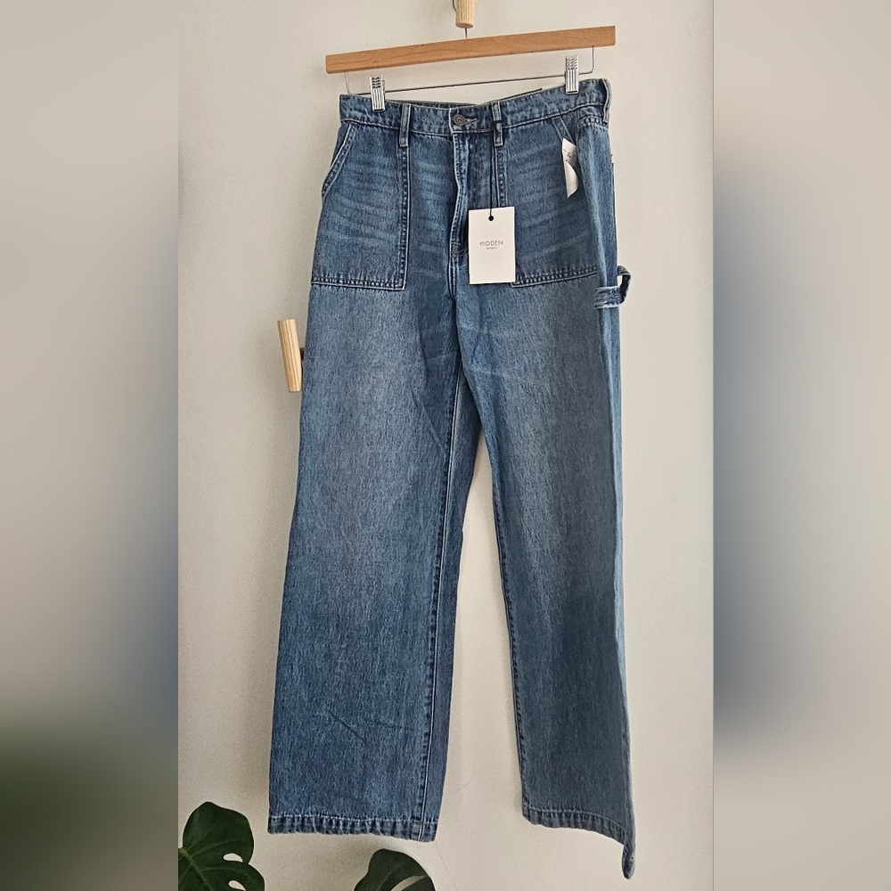 Hidden wide leg dad jeans